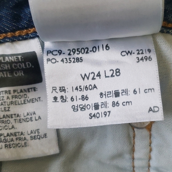 Levis Premium Filiforme Jeans, Blue W24/L28 - Picture 12 of 12